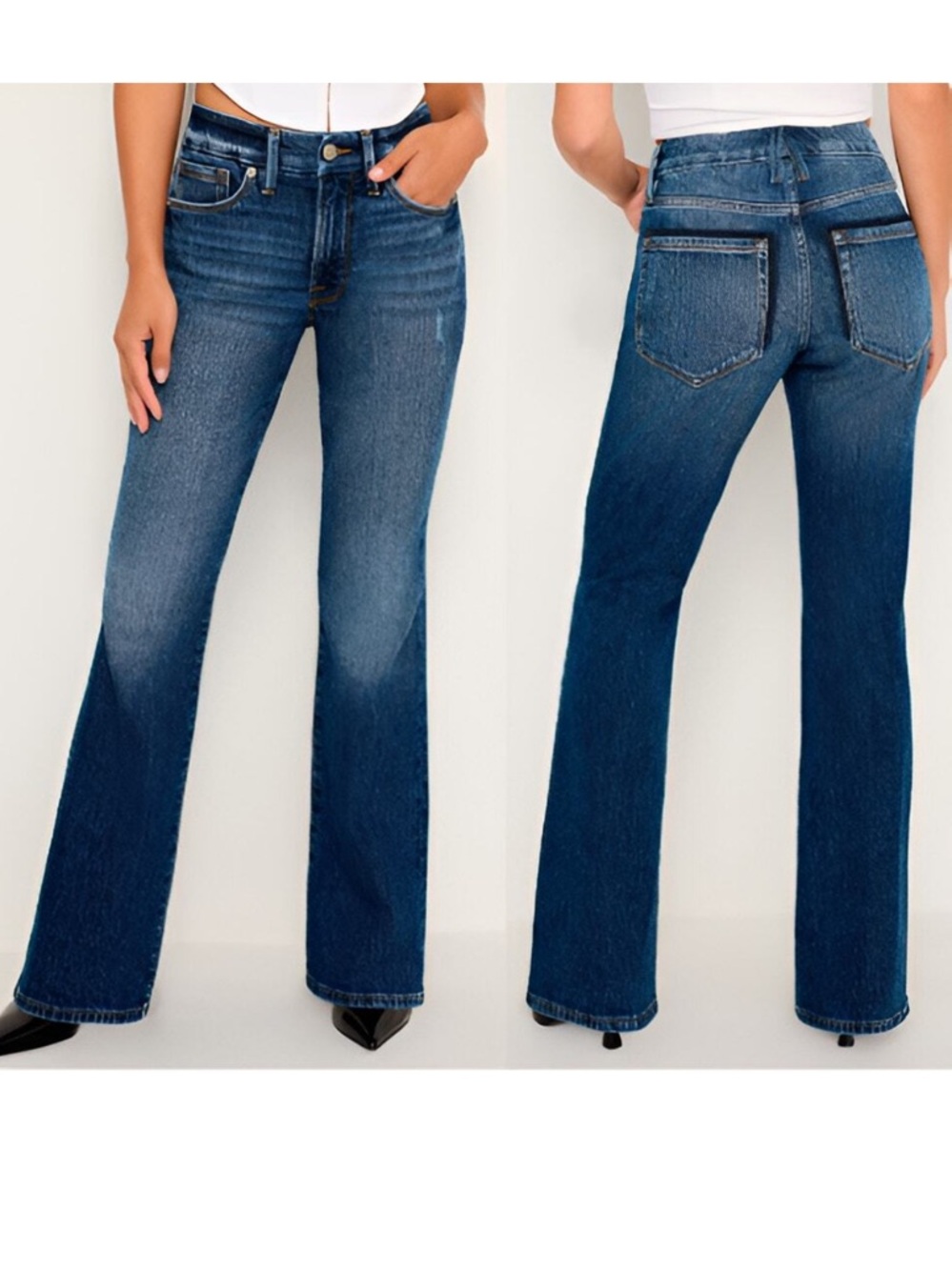 NWT Good American Good Petite Bootcut Jeans